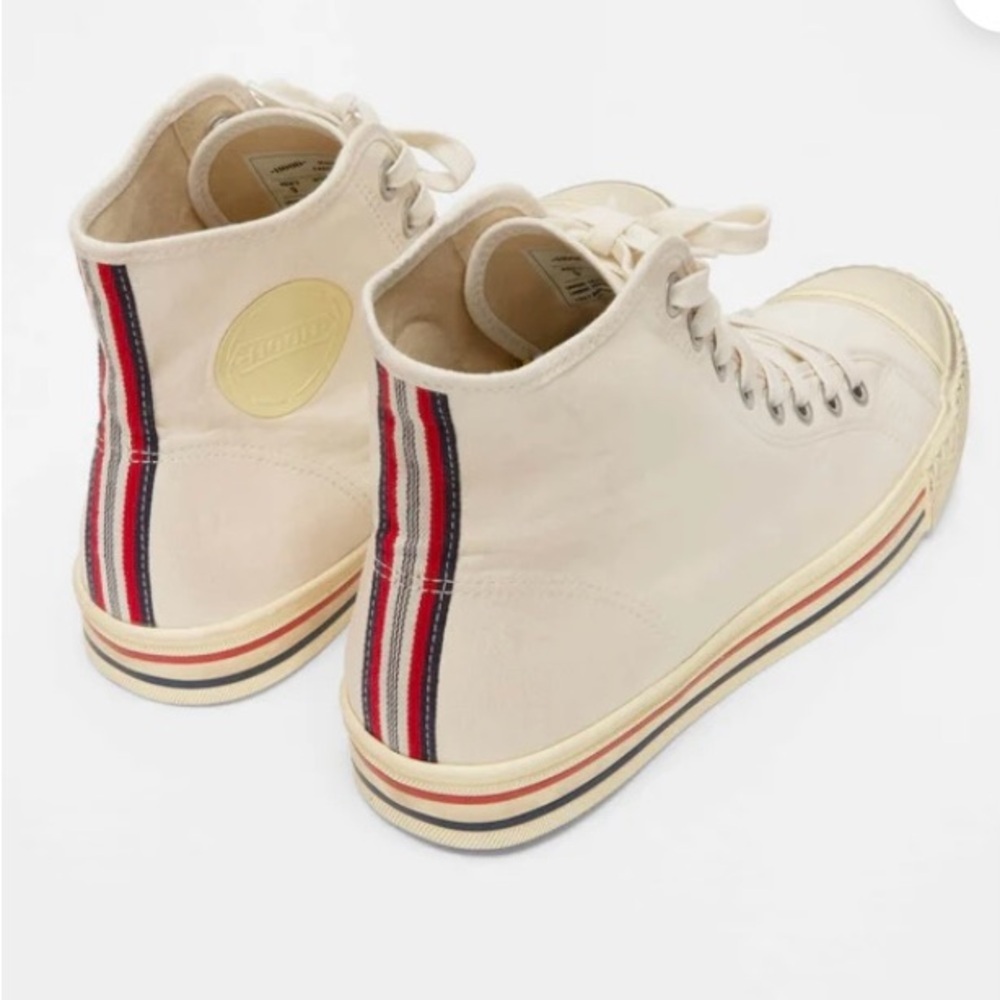 HOOD 1967 ROCKET VINTAGE STYLE HIGH TOP SNEAKERS. WHITE 1950s RETRO wm’s 8.5
